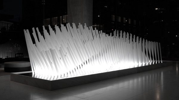 Cedar Point Reeds — kinetic sculpture driven by live wind data