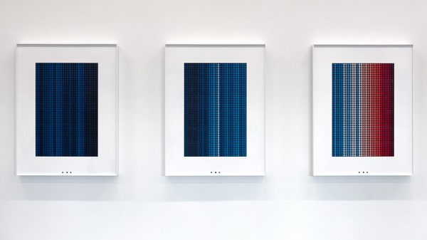 Climate Shift — three-panel climate data artwork