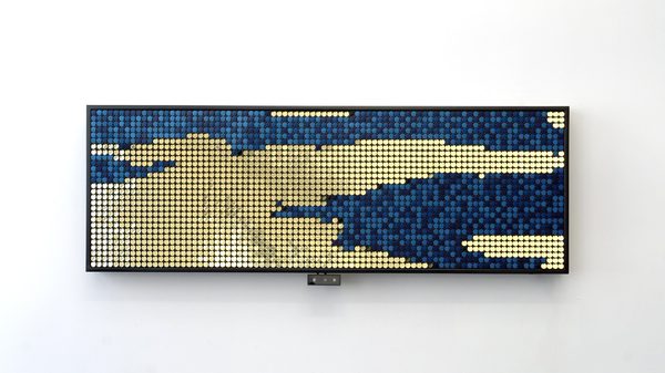 Congo Sky — flip-disc kinetic wall art
