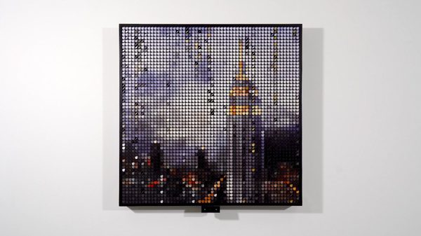 Empire State — flip-disc kinetic wall art