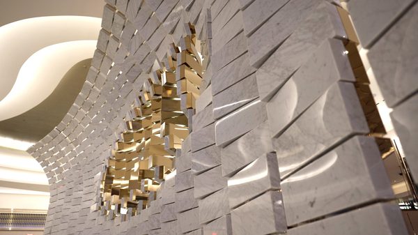 Oceans — 45-foot Brixel kinetic installation at Fontainebleau Las Vegas