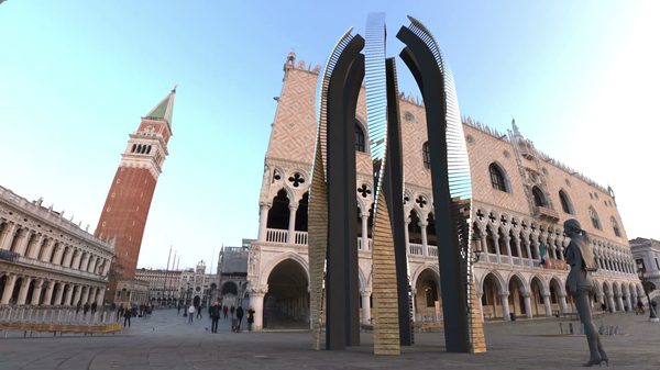 Tower Wind — concept rendering of an outdoor kinetic sculpture