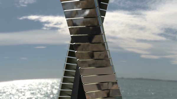 Vitals — concept rendering of an outdoor kinetic sculpture